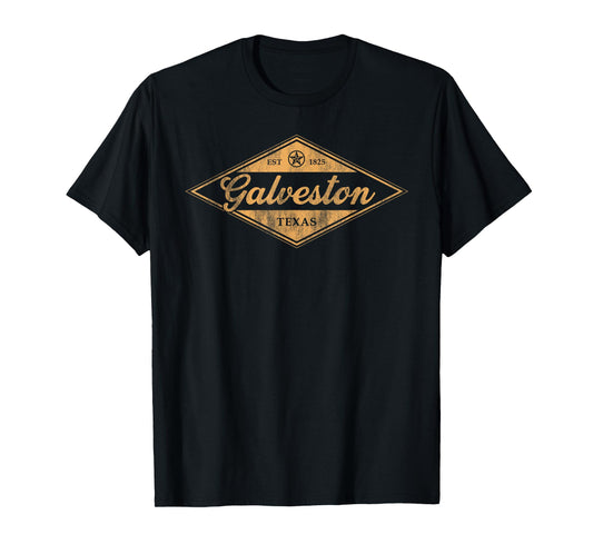 Retro Galveston Texas Est 1825 Vintage Mens Womens Souvenir T-Shirt