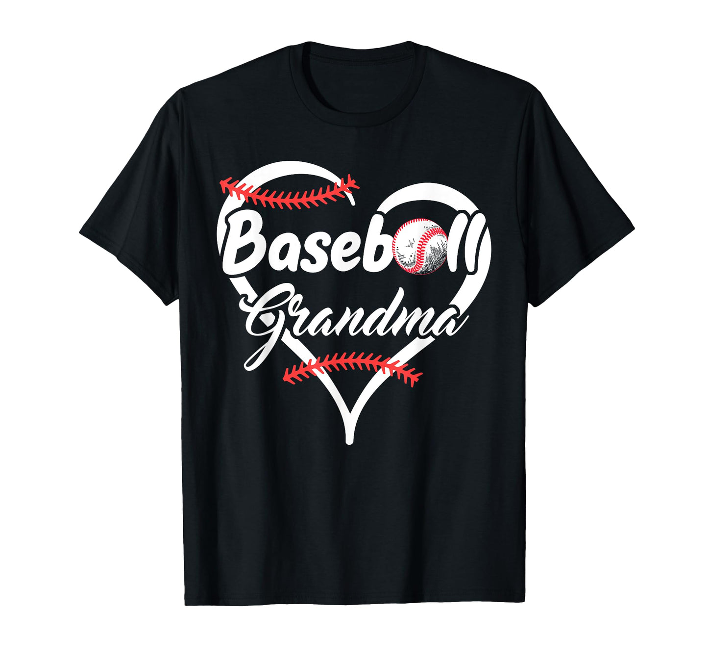 Proud Baseball Grandma Heart T-Shirt