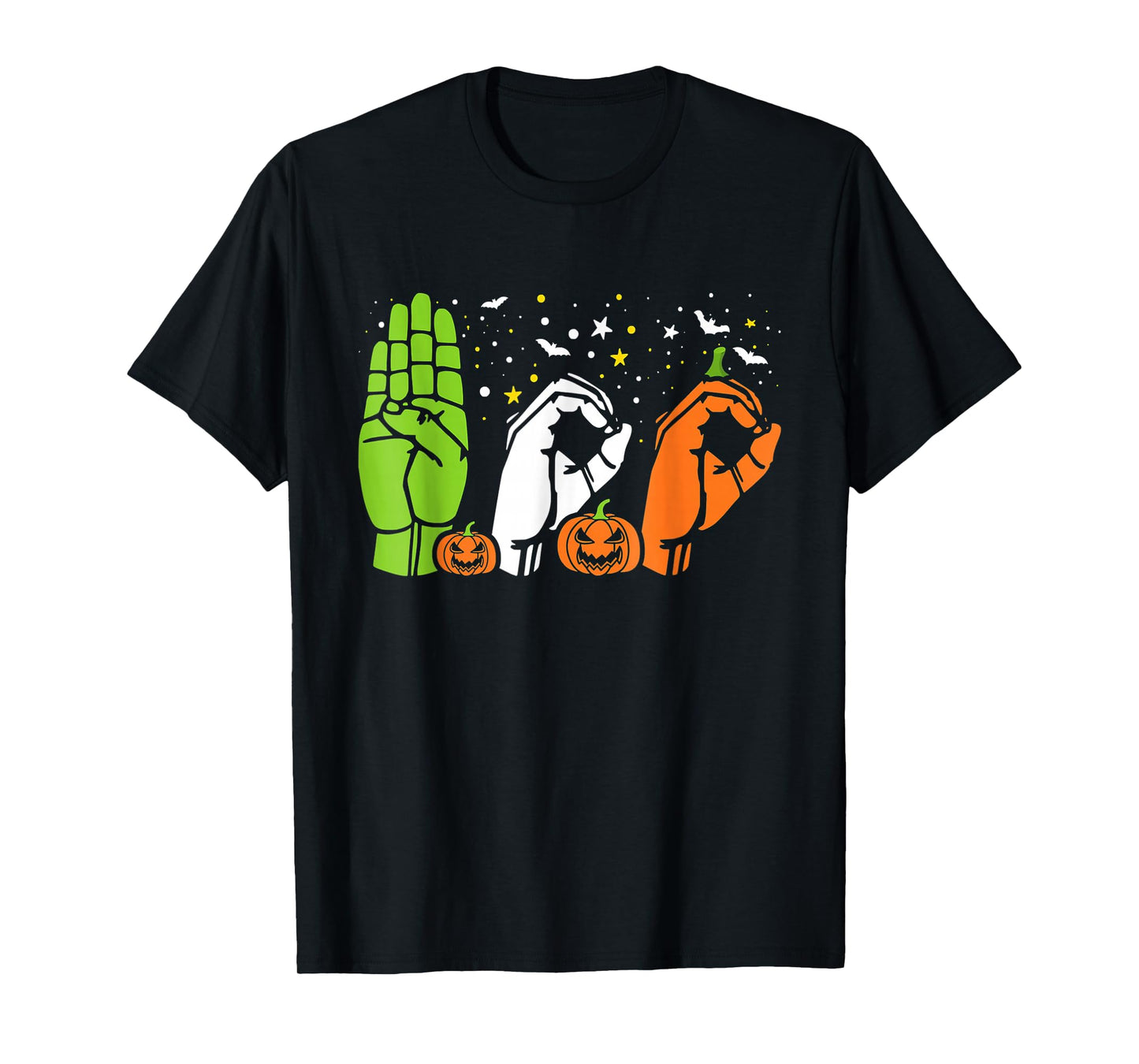 Boo Hands American Sign Language ASL Halloween Pride T-Shirt