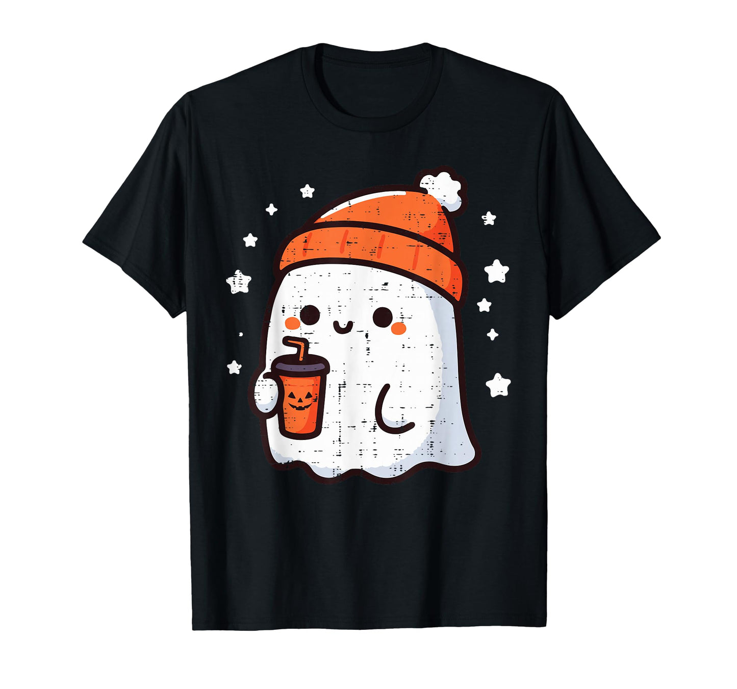 Halloween Ghost Beanie Coffee Cute Costume Men Women Kids T-Shirt