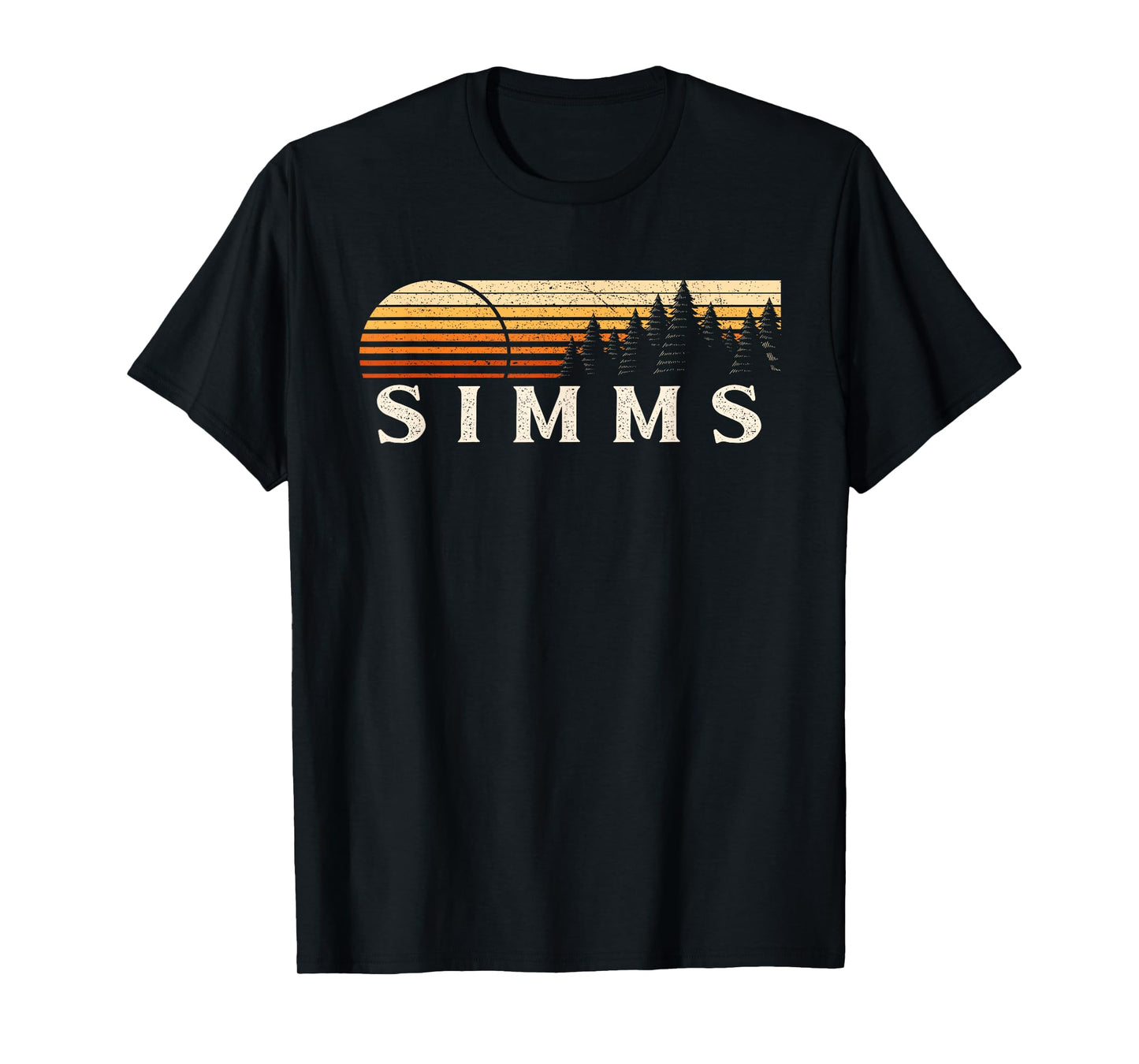 Simms, TX Vintage Evergreen Sunset Eighties Retro T-Shirt
