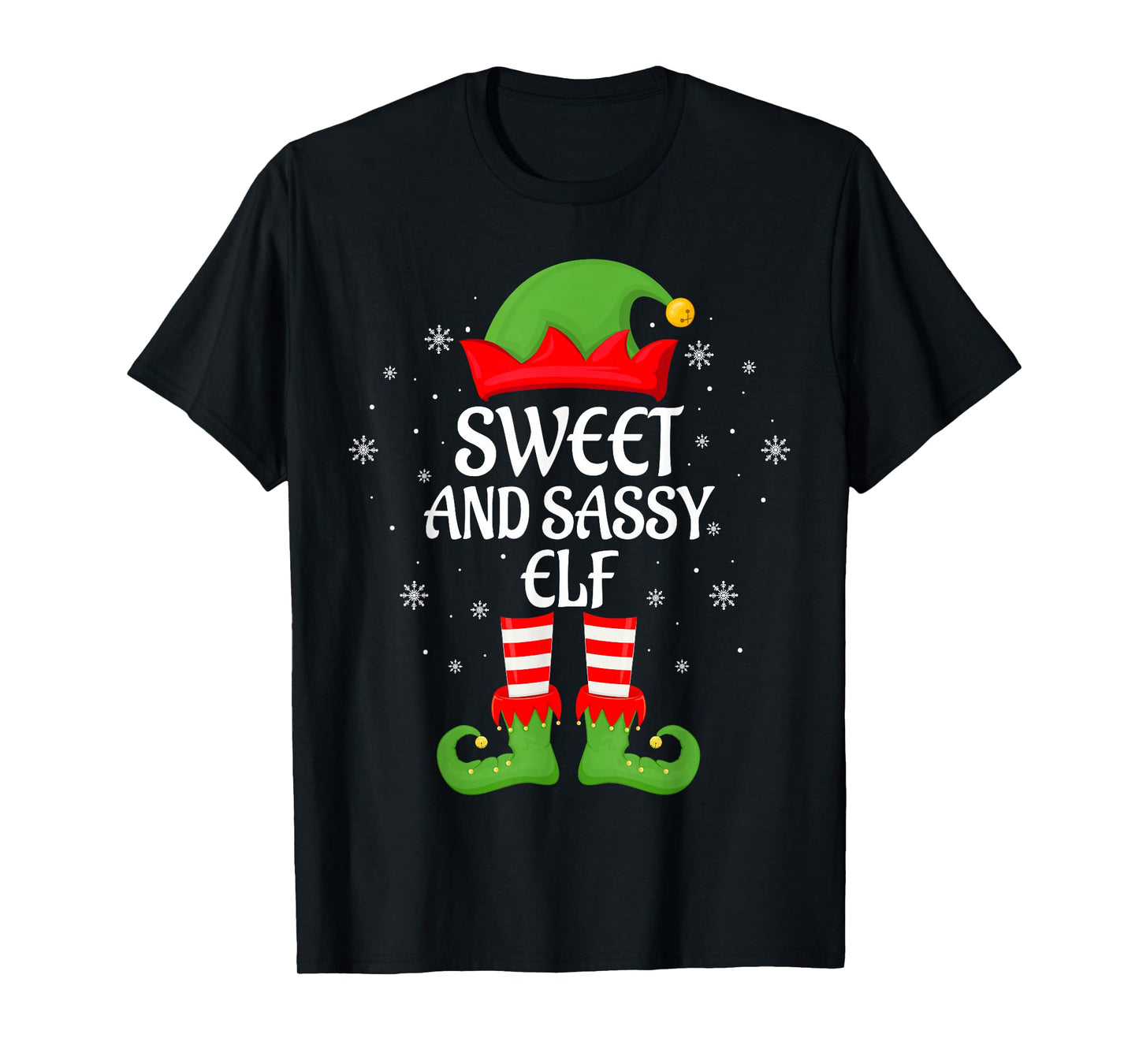 Sweet Sassy Elf Xmas Matching Family Elf Squad Christmas T-Shirt