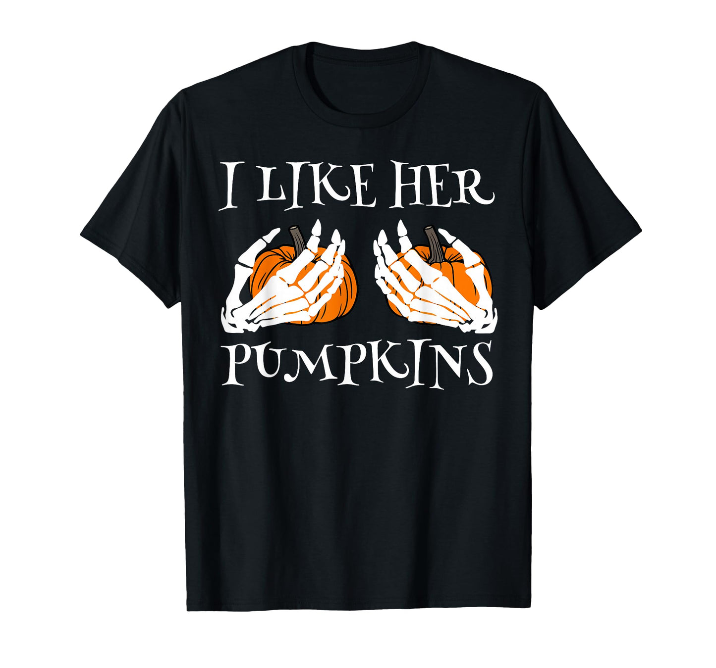 I Like His Broomstick I Like Her Pumpkins Halloween Couples T-Shirt