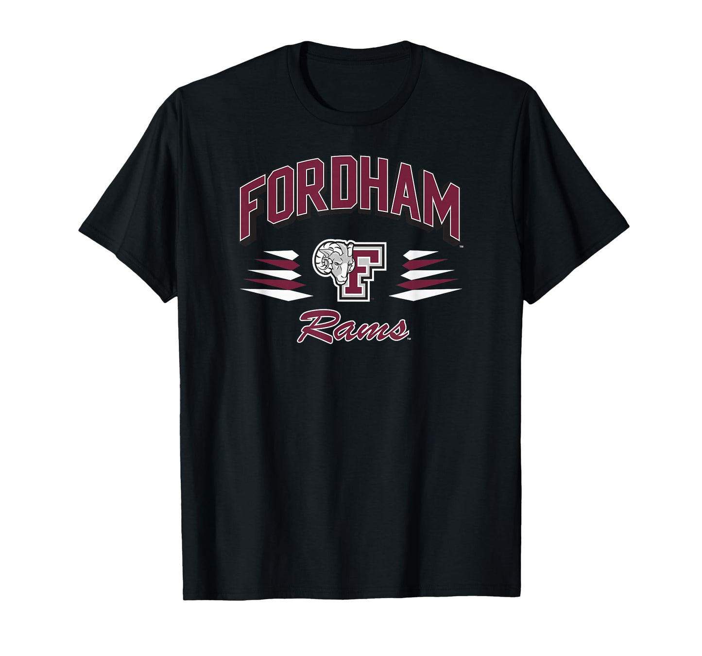 Fordham Rams Retro Diamond Dark Gray Officially Licensed T-Shirt