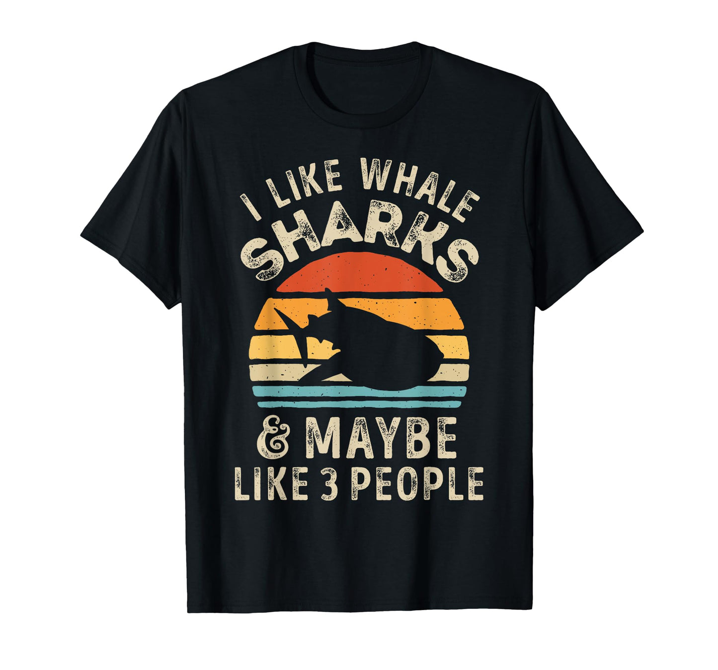 I Like Whale Sharks and Maybe 3 People Shark Ocean Retro Men T-Shirt