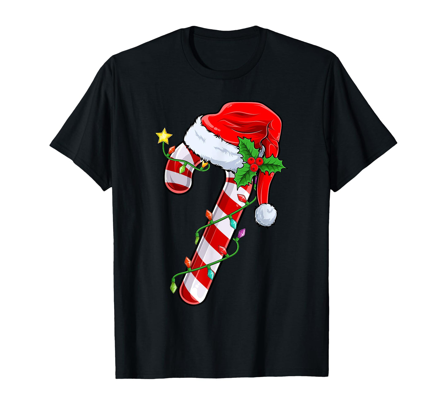 Candy Cane Crew Christmas Lights Family Matching Xmas Girls T-Shirt