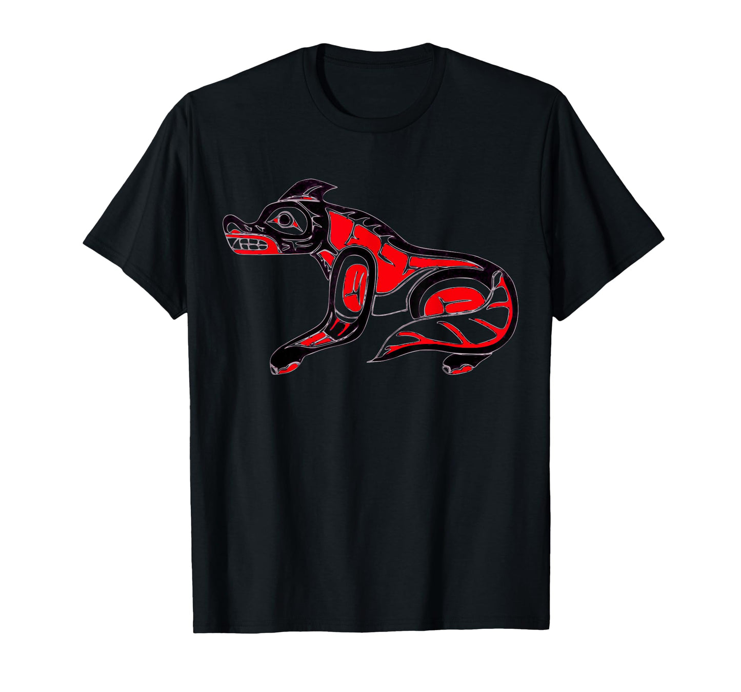 Pacific Northwest Coast Wolf Native American Indian T-Shirt