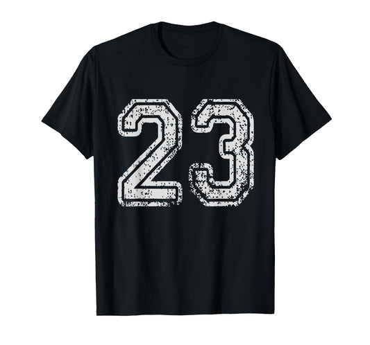 Team Jersey Uniforms Number 23 School Sports 23rd Birthday T-Shirt