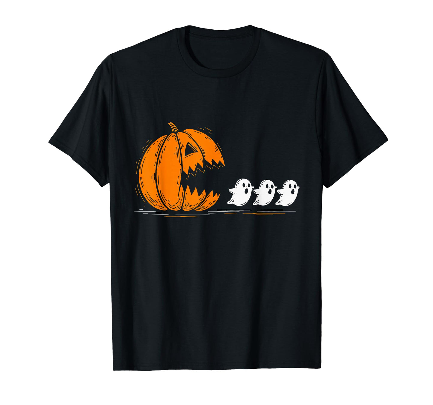 Halloween Pumpkin Eating Ghosts Funny Spooky Costume T-Shirt