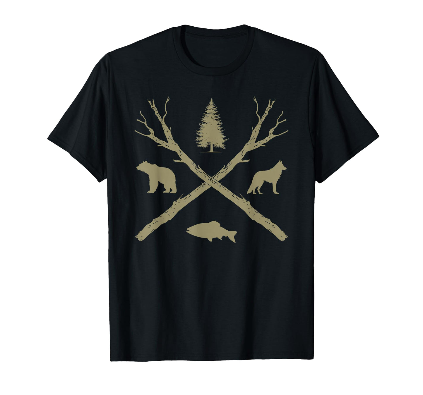 Wilderness Bushcraft Survival Nature Hiking Outdoor Camping T-Shirt