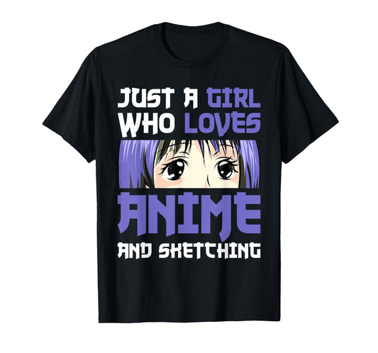 Japanese Manga Drawing Otaku Gift Girl Anime T-Shirt