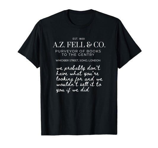 Aziraphale's Bookshop AZ Fell and Co Literary Antiquarian T-Shirt