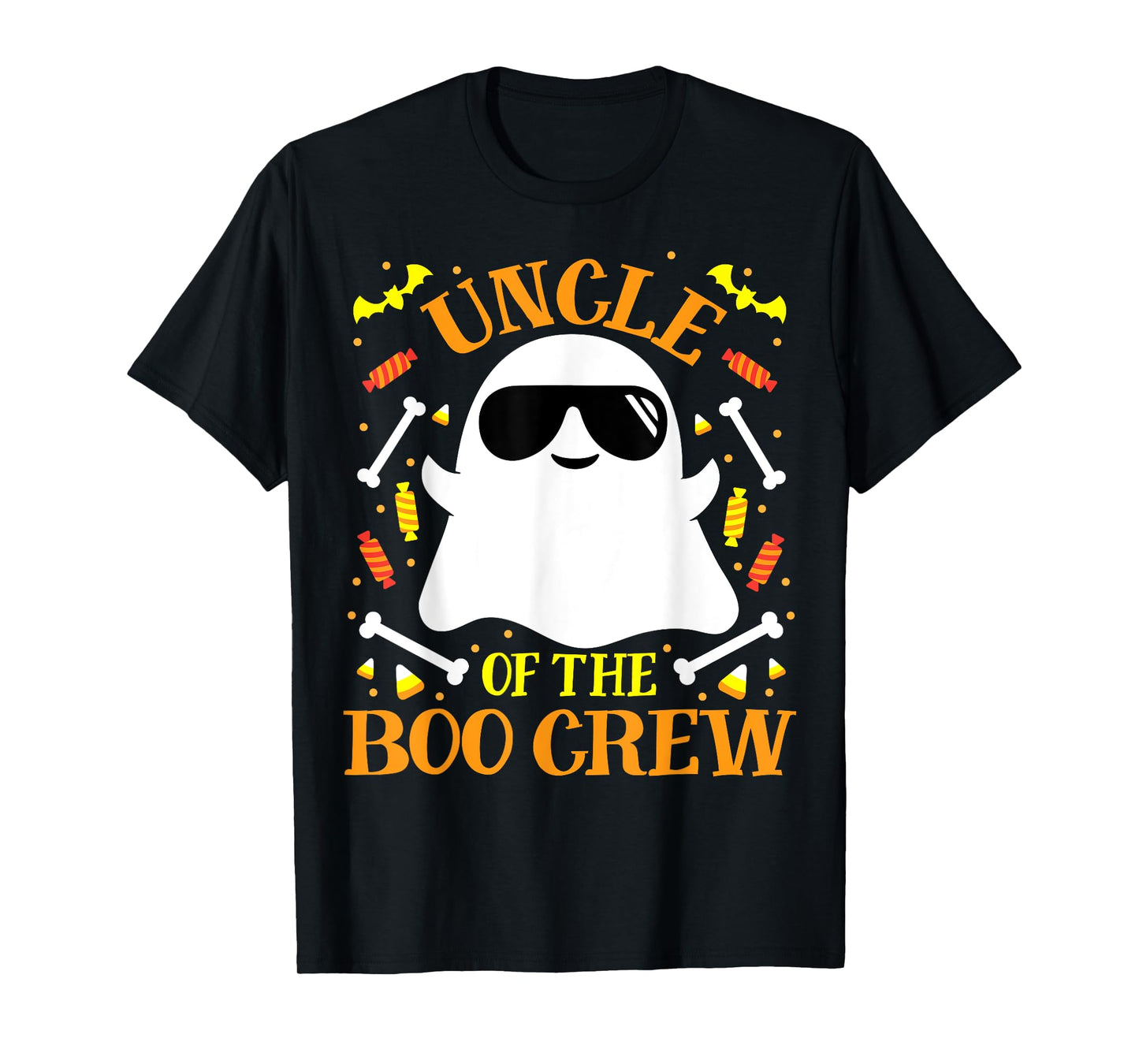 Uncle Boo Crew Ghost Matching Family Set Funny Men Halloween T-Shirt