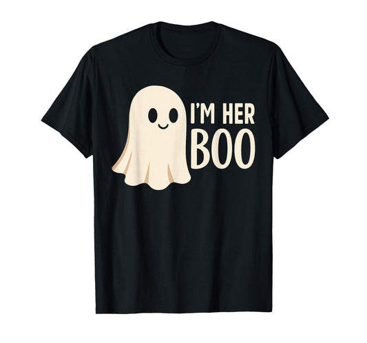 Halloween His and Hers Matching Outfits, Ghost I'm Her Boo T-Shirt