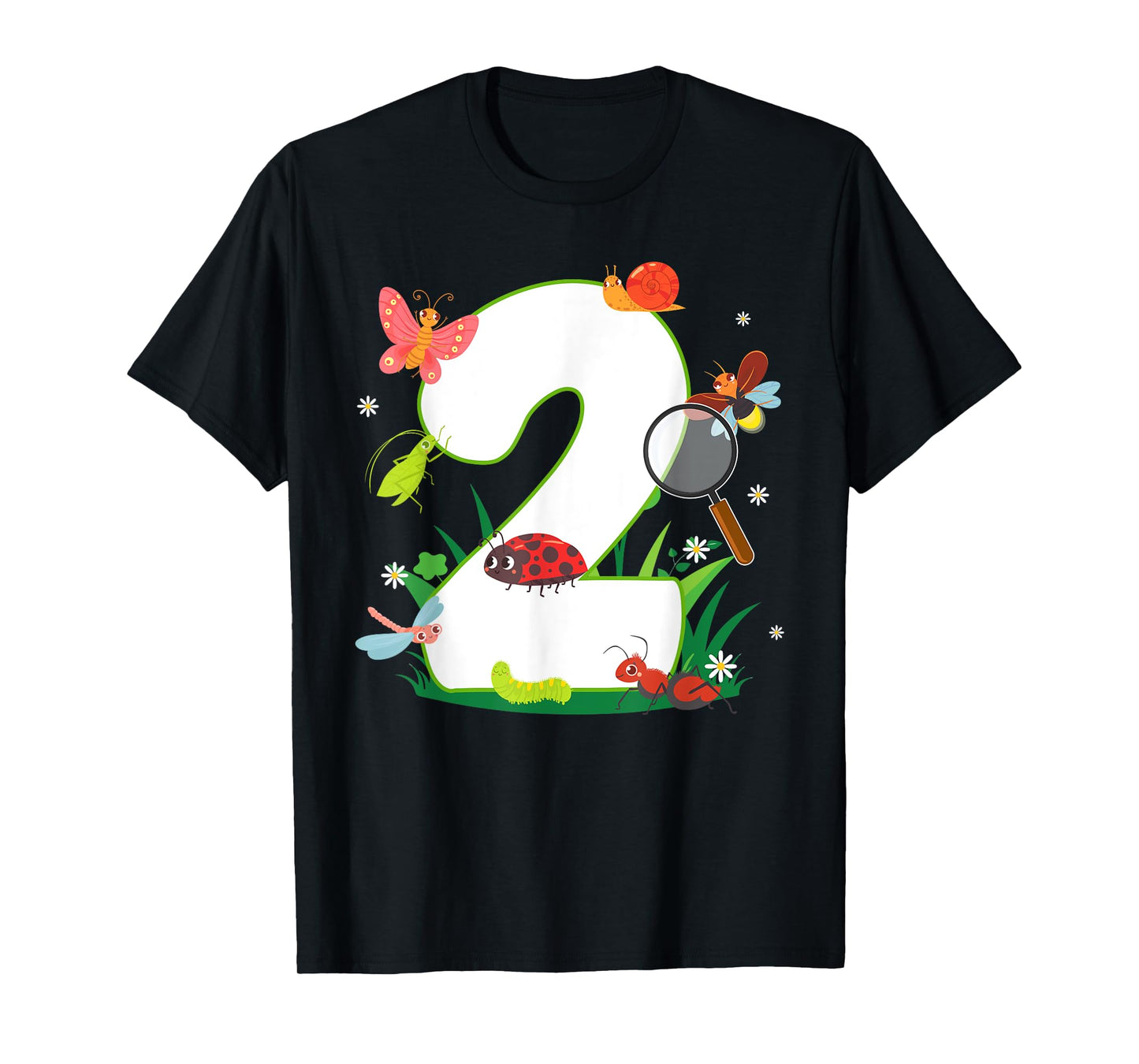 2nd Birthday Bugs And Insects Nature Lover 2 Year Old T-Shirt