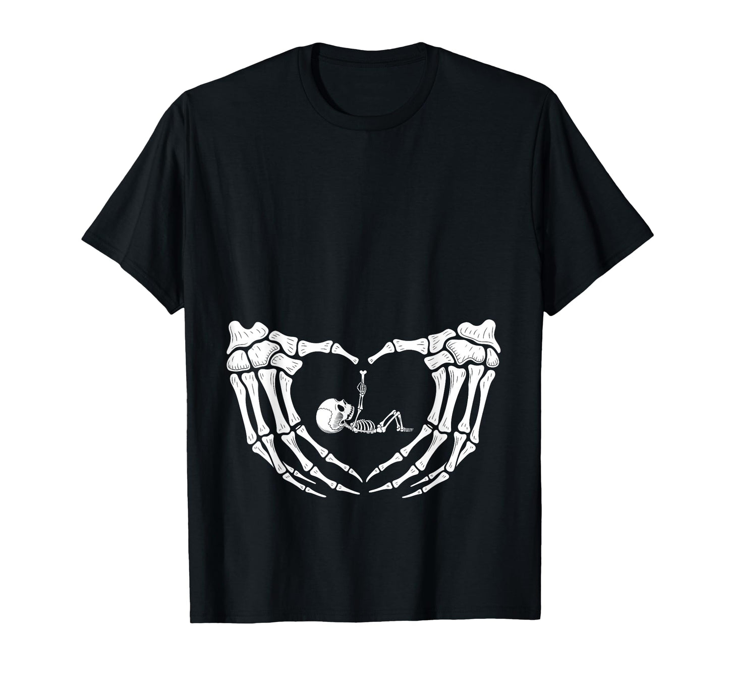 Halloween Skeleton Baby Maternity Pregnancy Announcement T-Shirt