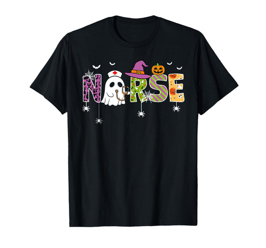 Nurse Halloween Costume Nursing Costume Scrub Top Women Men T-Shirt