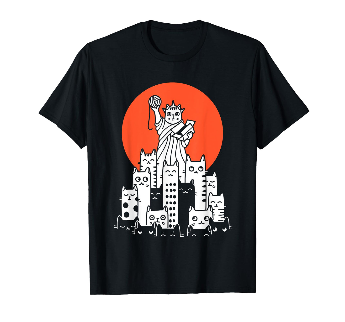 Cat in New York, NYC, America, USA, Patriot, Manhattan T-Shirt