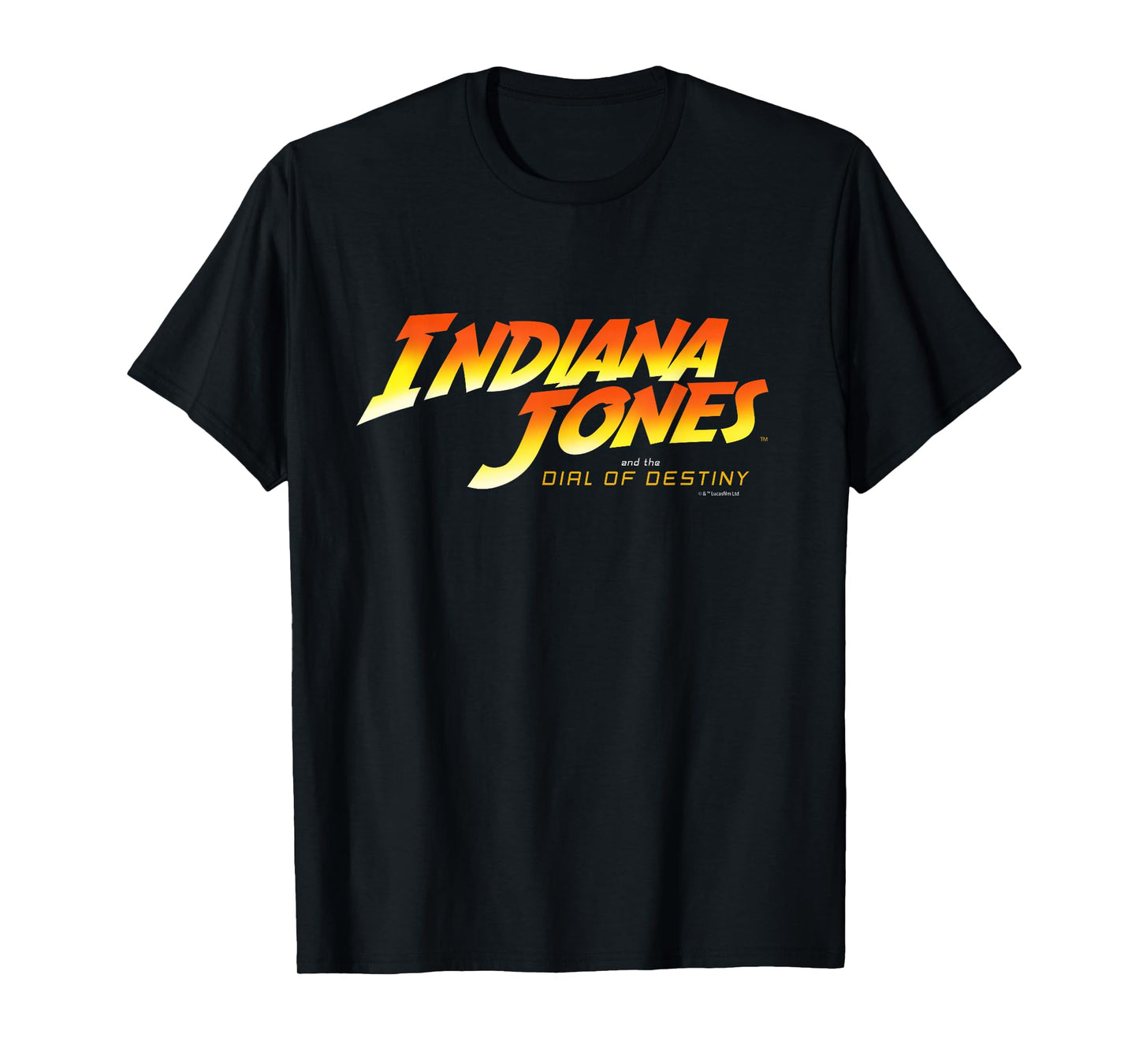 Lucasfilm Indiana Jones and The Dial of Destiny Movie Logo T-Shirt Small