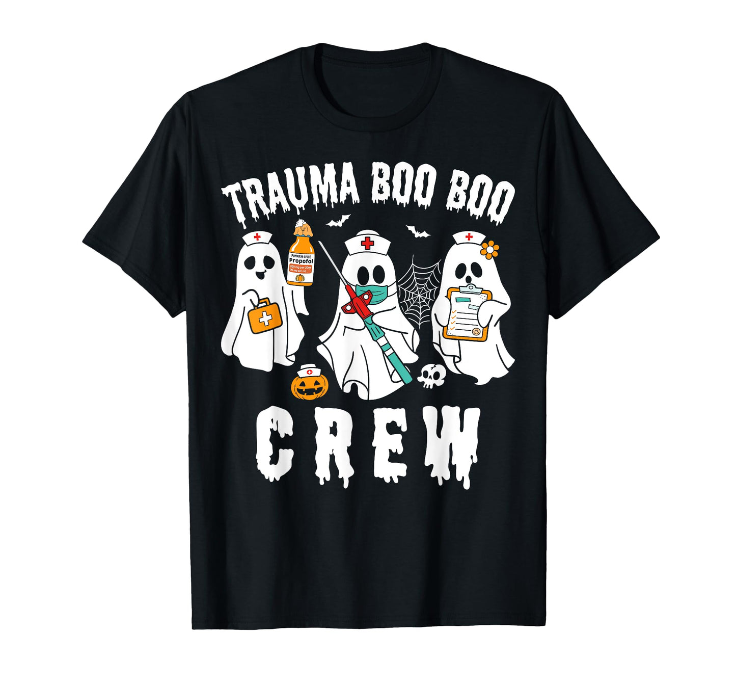Groovy Trauma Boo Crew Funny Halloween Nurse T-Shirt