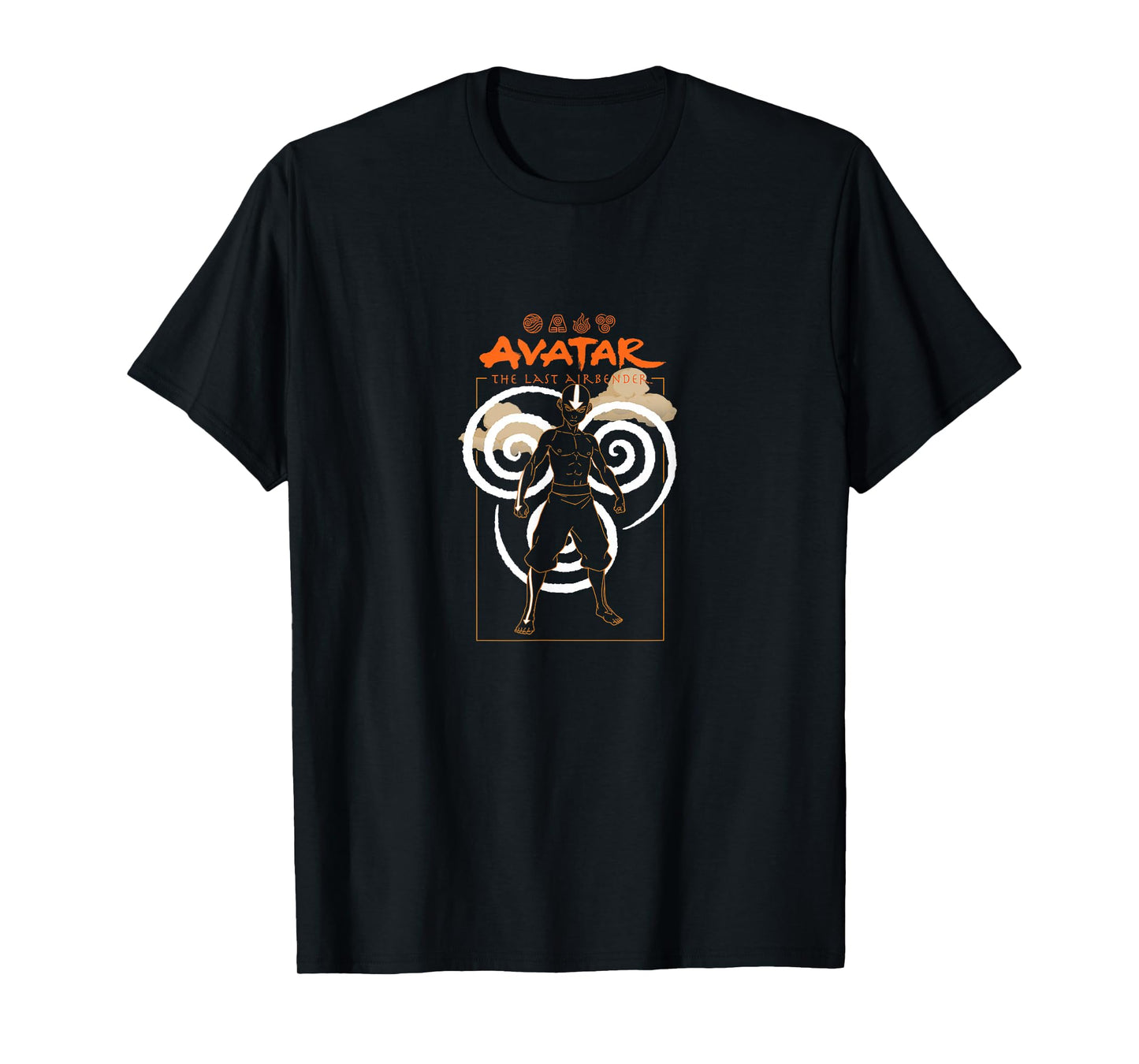 Avatar The Last Airbender Aang Bending Elements Iconic T-Shirt