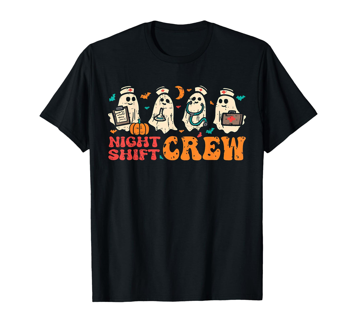 Ghost Nurses Thanksgiving Crew Funny Night Shift Men Women T-Shirt