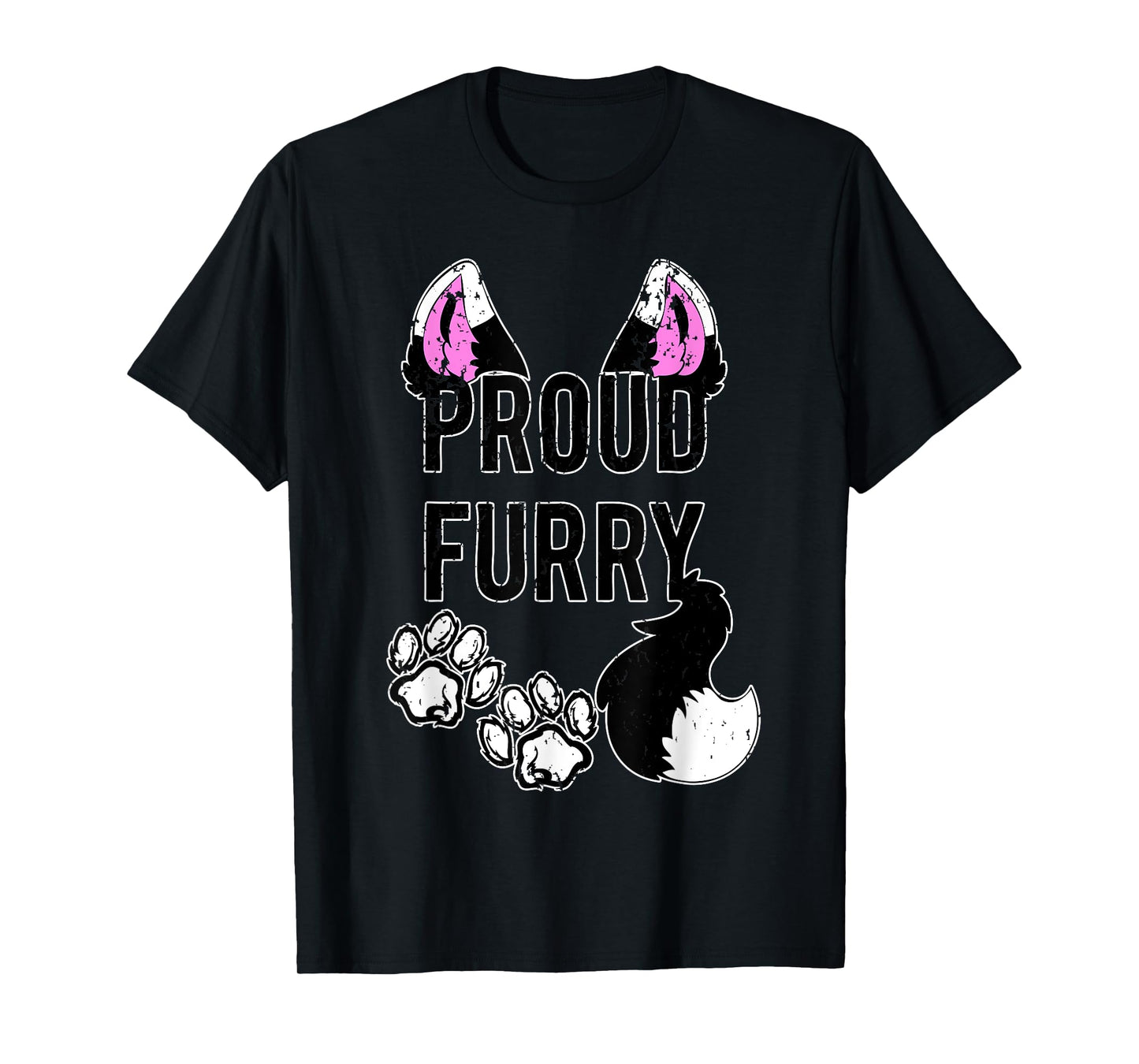 Proud Furry Shirt Furries Shirt Tail and Ears Cosplay Shirt T-Shirt