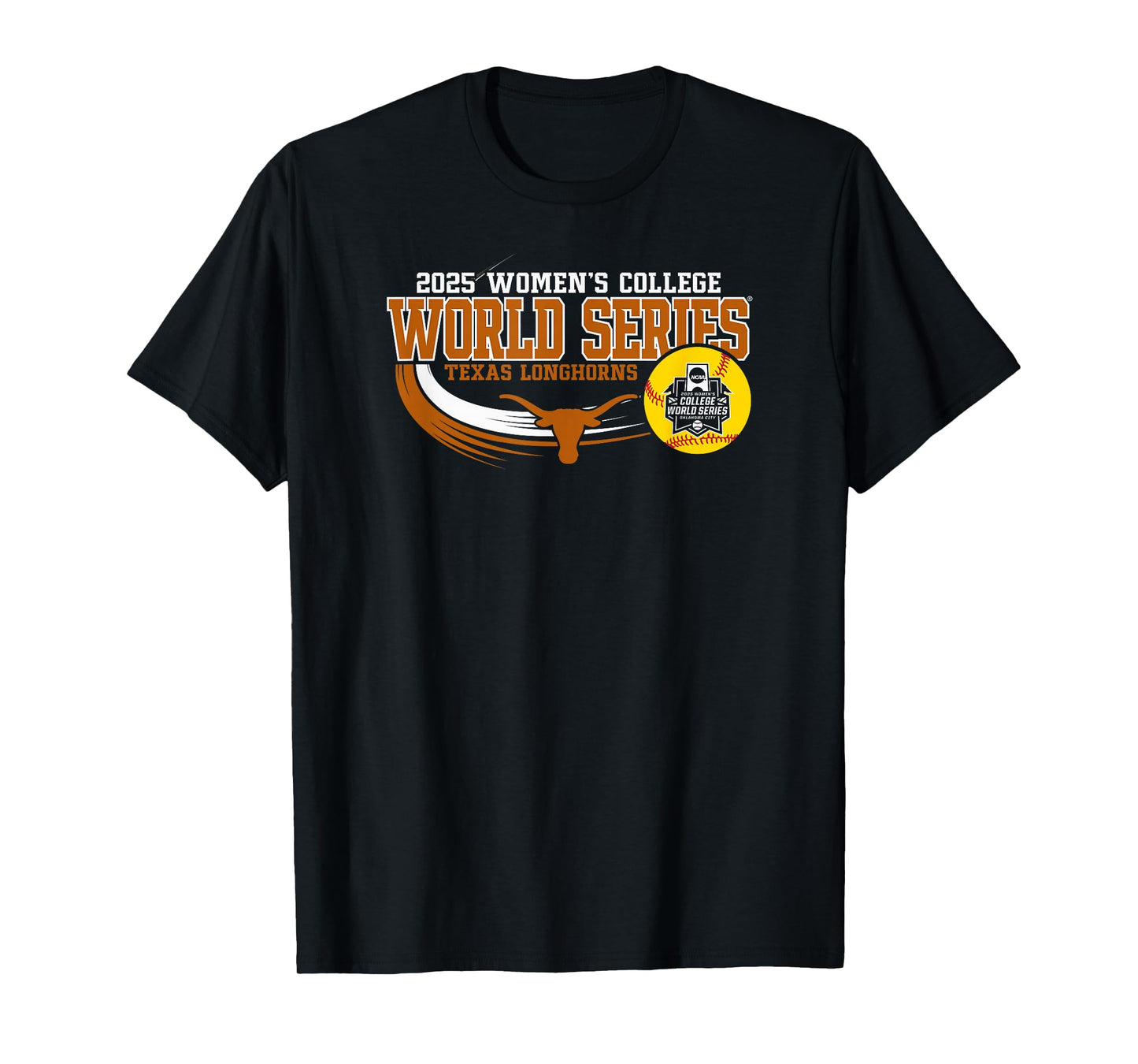 Texas Longhorns Women's College World Series 2025 Black T-Shirt