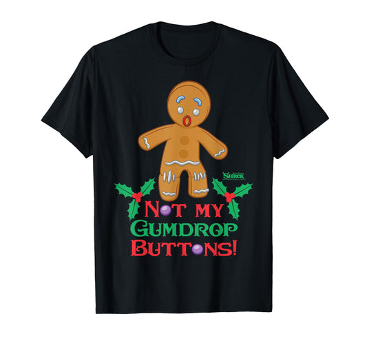 Shrek Gingy Not My Gumdrop Buttons T-Shirt