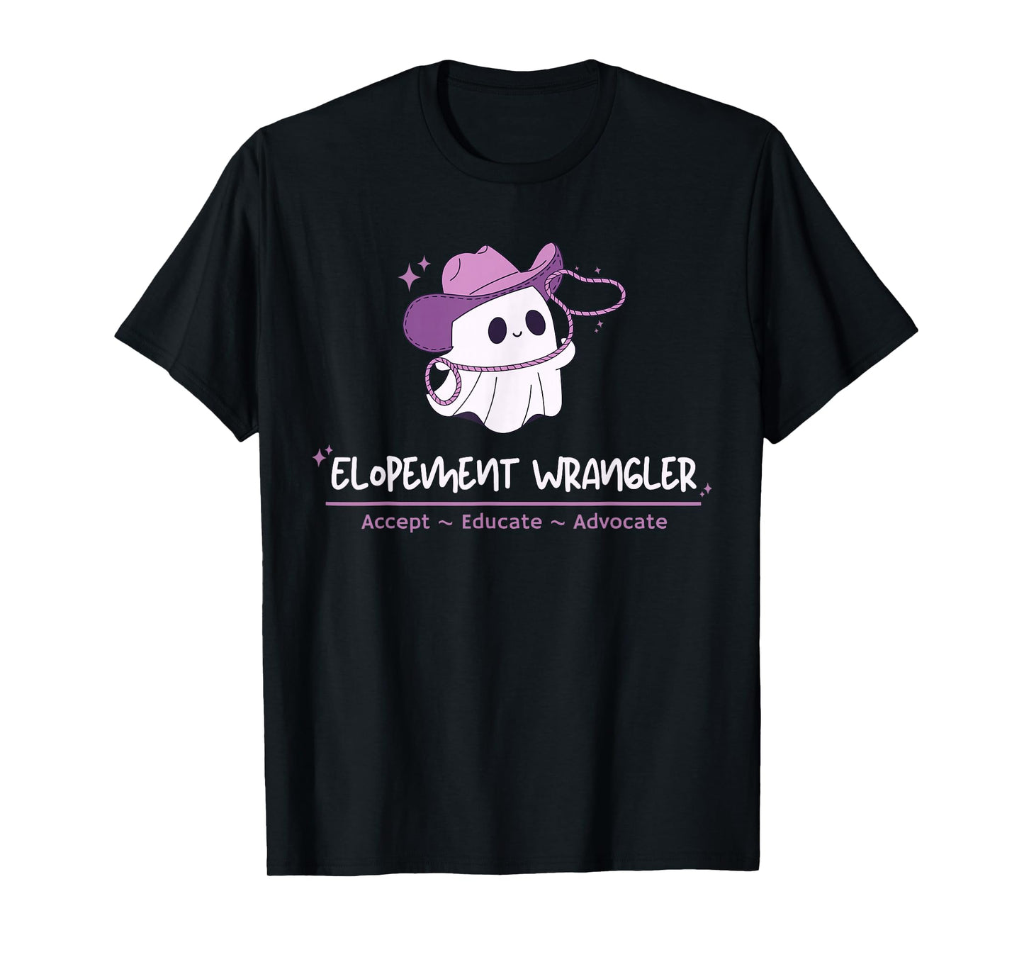 Elopement Wrangler ABA Therapy Ghost Halloween SPED Teacher T-Shirt