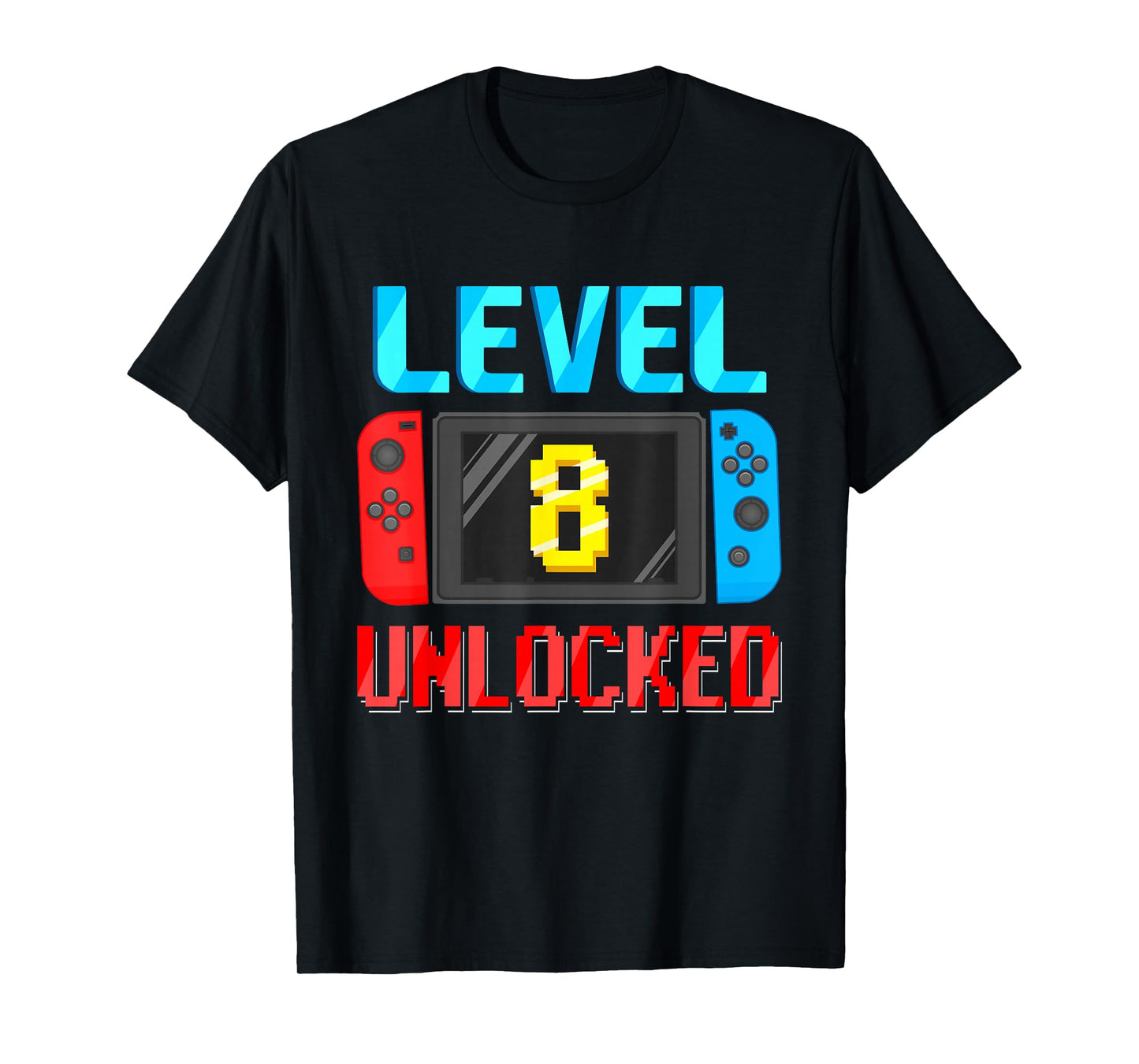 Level 8 Unlocked Birthday Video Gamer 8th Birthday Party T-Shirt