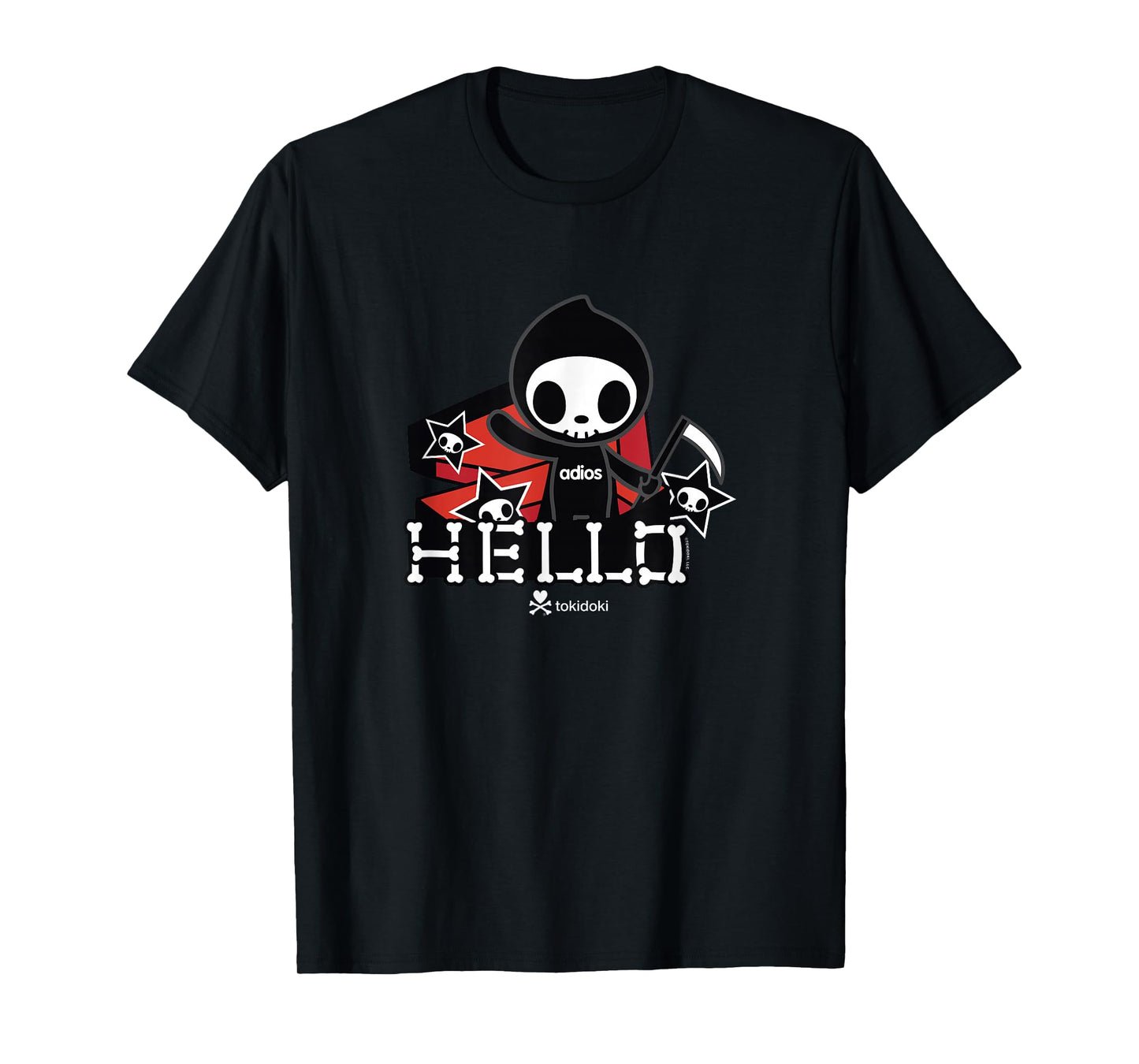 Tokidoki Halloween Hello Adios Coming Out Of Coffin T-Shirt