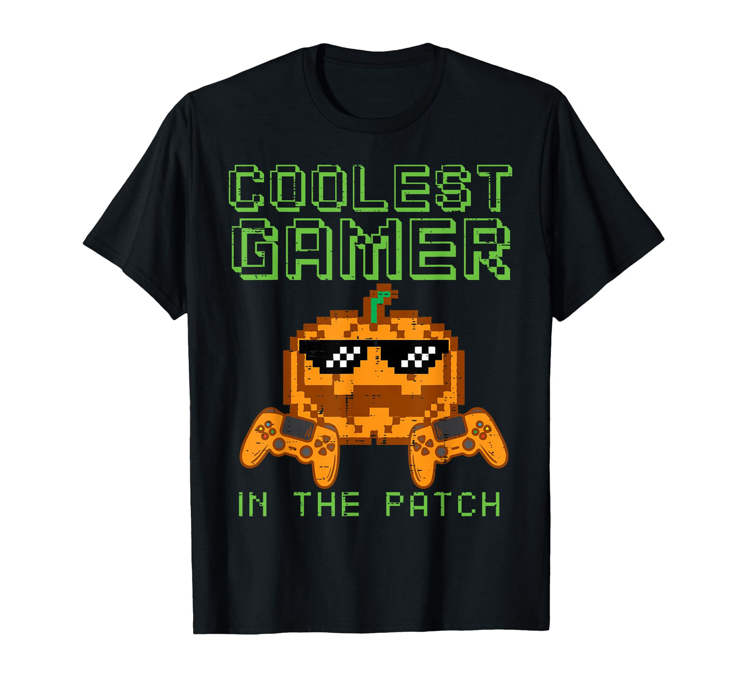 Halloween Coolest Gamer Patch Gaming Costume Men Boys Kids T-Shirt