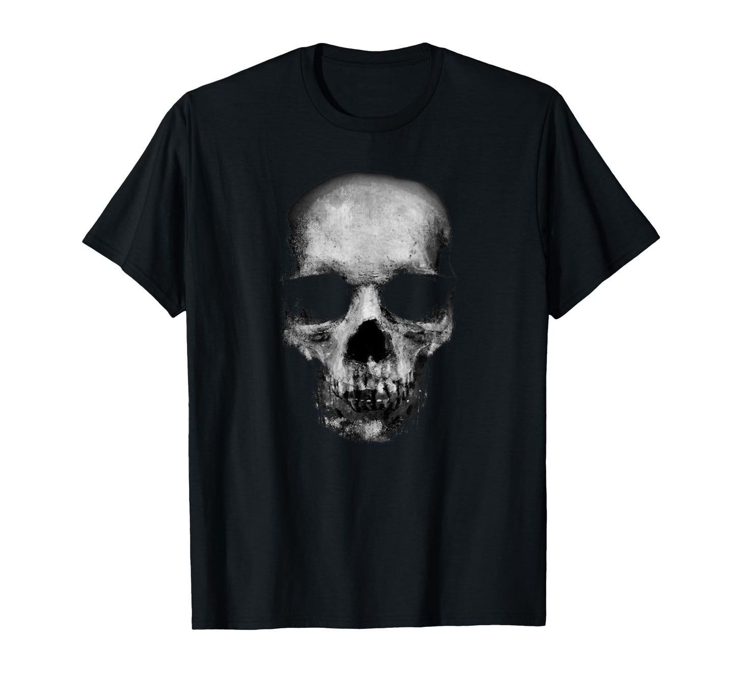 Scary Face Halloween Skull Faded Horror Creepy Spooky T-Shirt