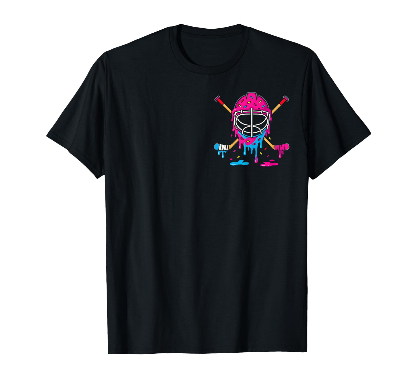Hockey Ice Cream Drip Boys Ice Hockey Youth Players (2sides) T-Shirt