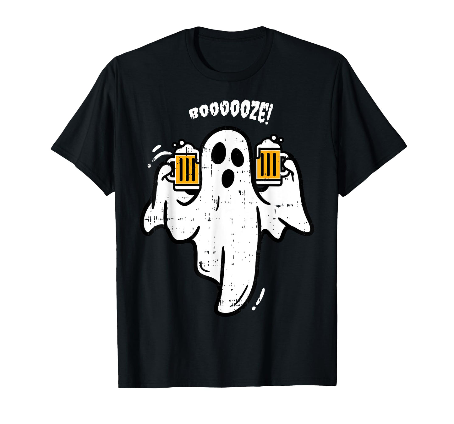 Booze Boo Ghost Drinking Beer Costume Easy Halloween Gifts T-Shirt