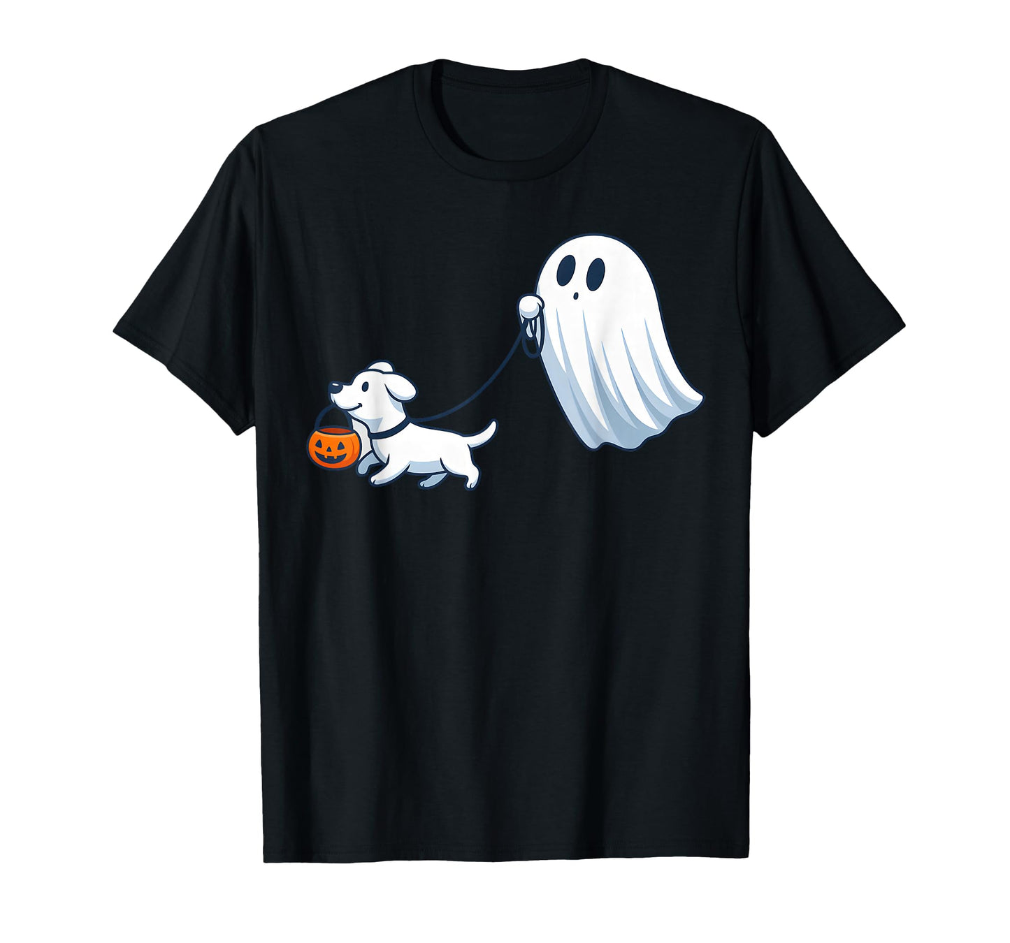 Ghost Walking Dog Ghost Dog Halloween Cute Spooky Dog Love T-Shirt
