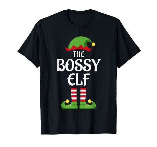 Bossy Elf Family Matching Group Christmas T-Shirt