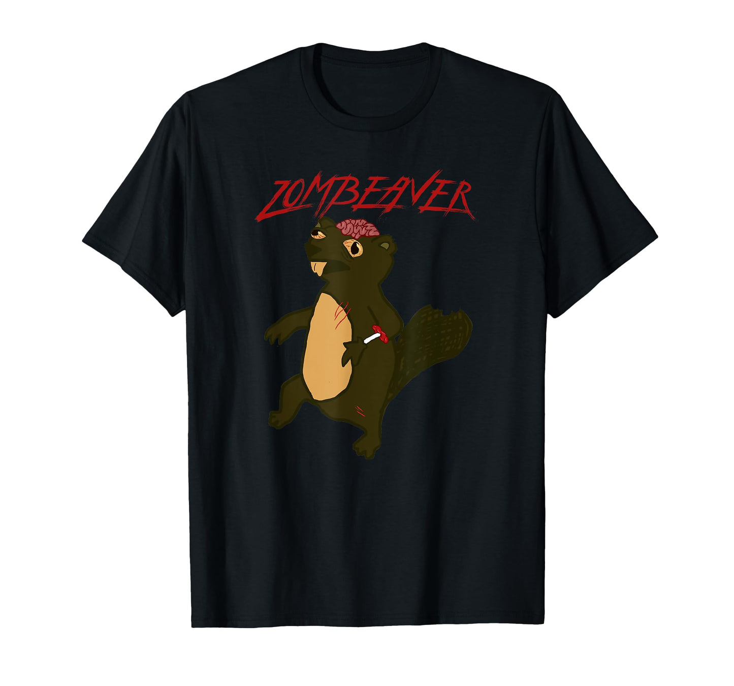 Zombeavers Shirt Funny Zombie Beaver Joke Spooky Zombeaver T-Shirt
