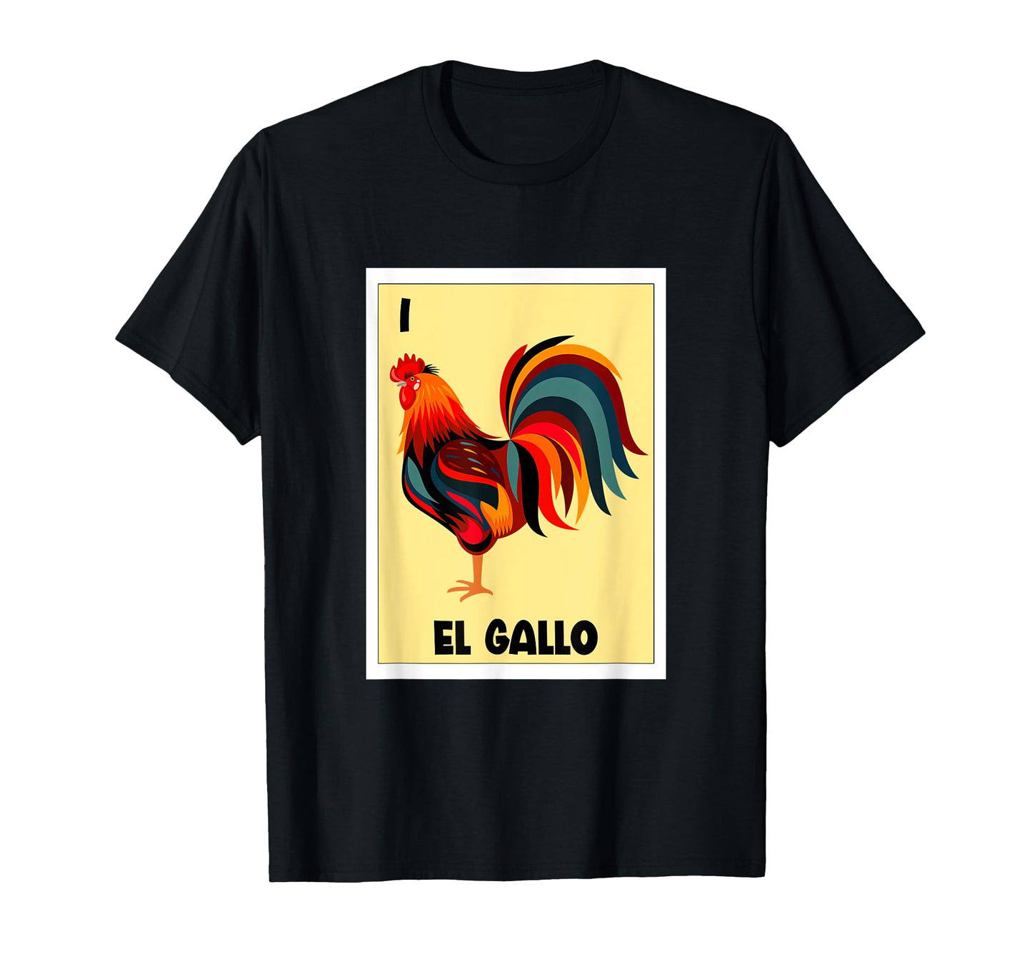 El Gallo Mexican Bingo Card Spanish Hispanic The Rooster T-Shirt