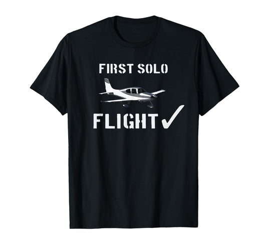 First Solo Flight T shirt New Pilot Gift T-Shirt