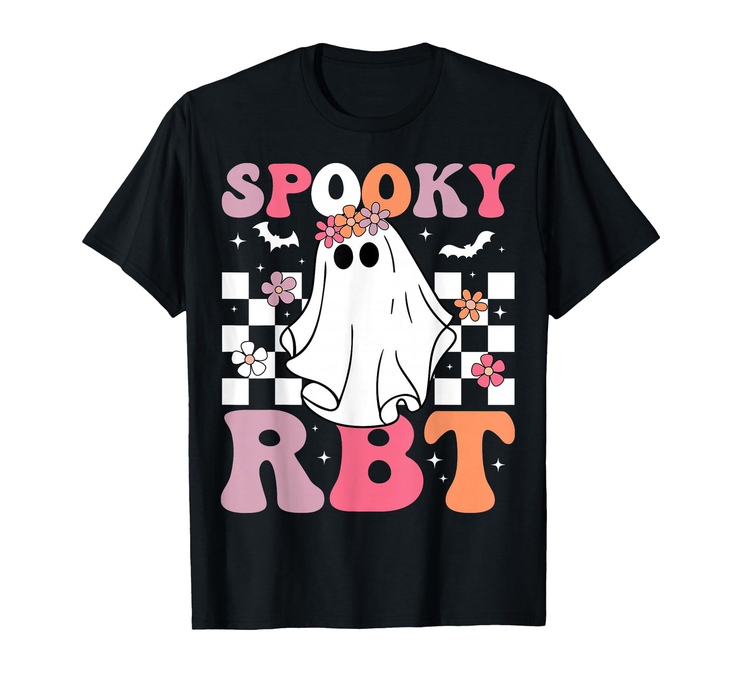Spooky RBT Ghost Halloween Registered Behavior Technician T-Shirt