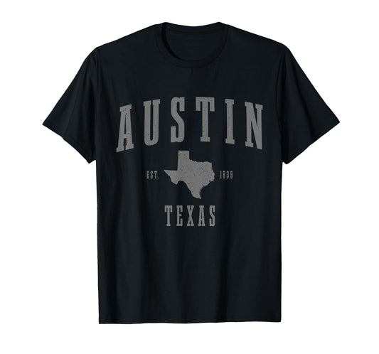 Austin Texas Pride State Map Sports Souvenirs T-Shirt