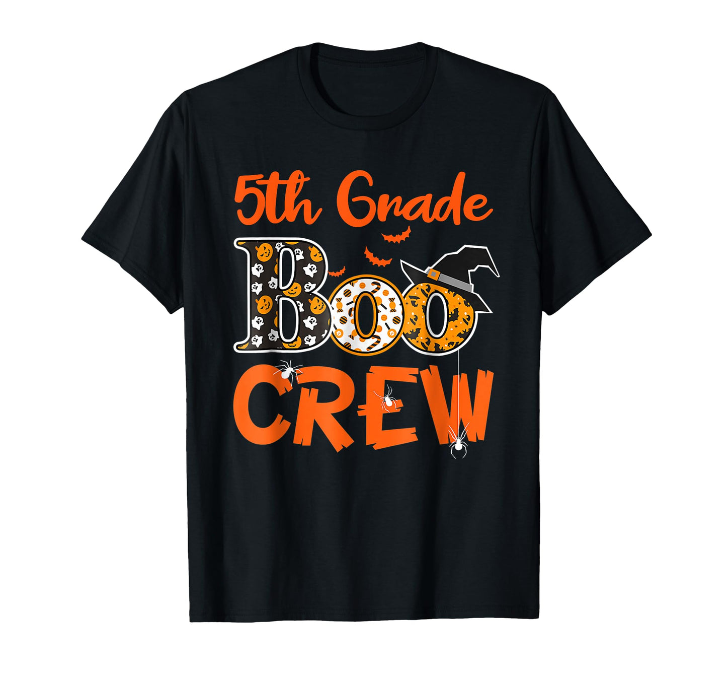 5th Grade Boo Crew Halloween Gifts Teachers Students Costume T-Shirt