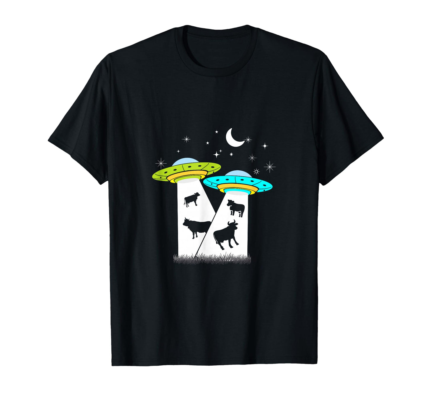 Alien Cow Abduction UFO Area Free the Aliens Shirt T-Shirt