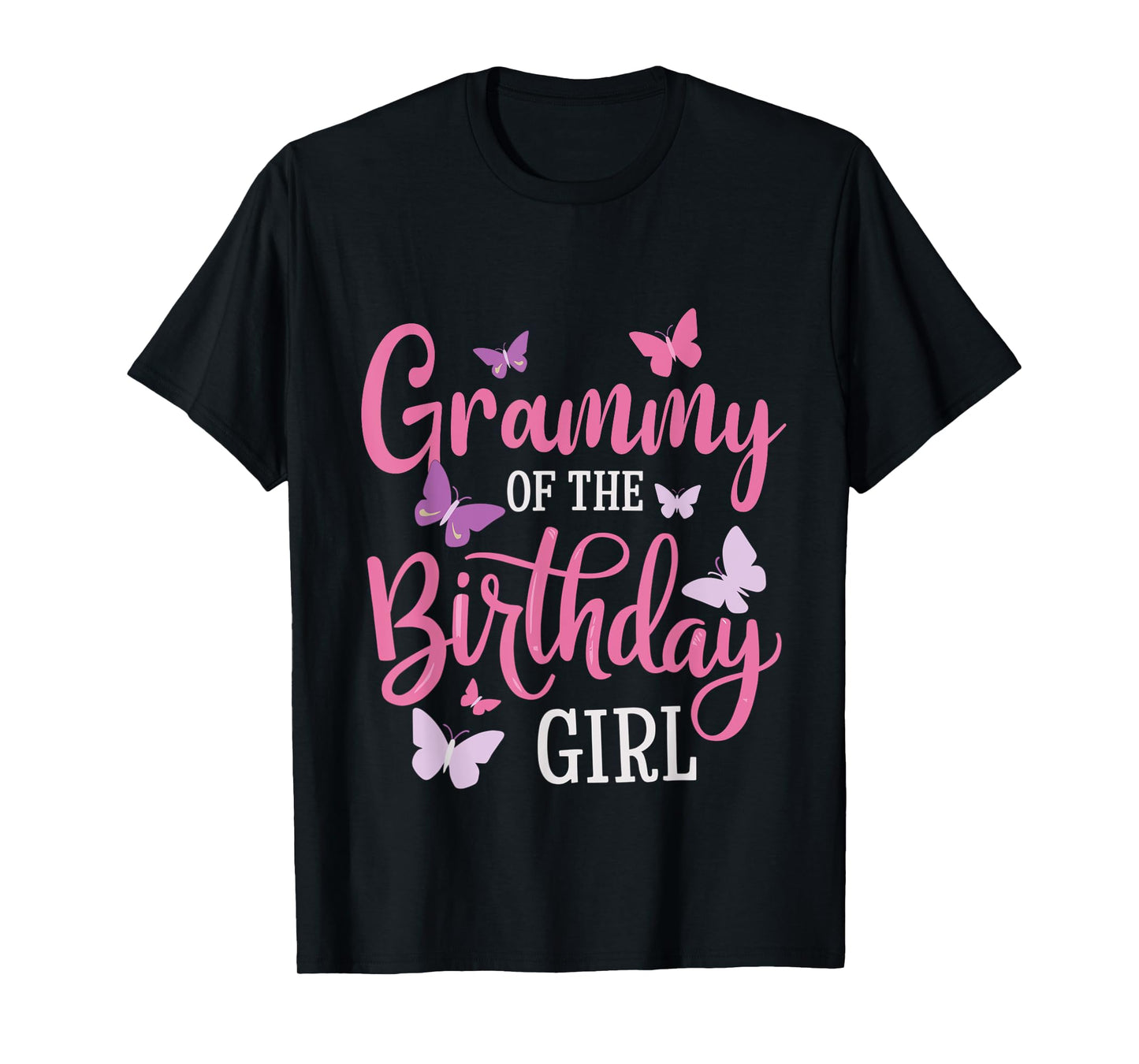 Grammy Of The Birthday Girl Butterfly Grandma 1st Bday T-Shirt