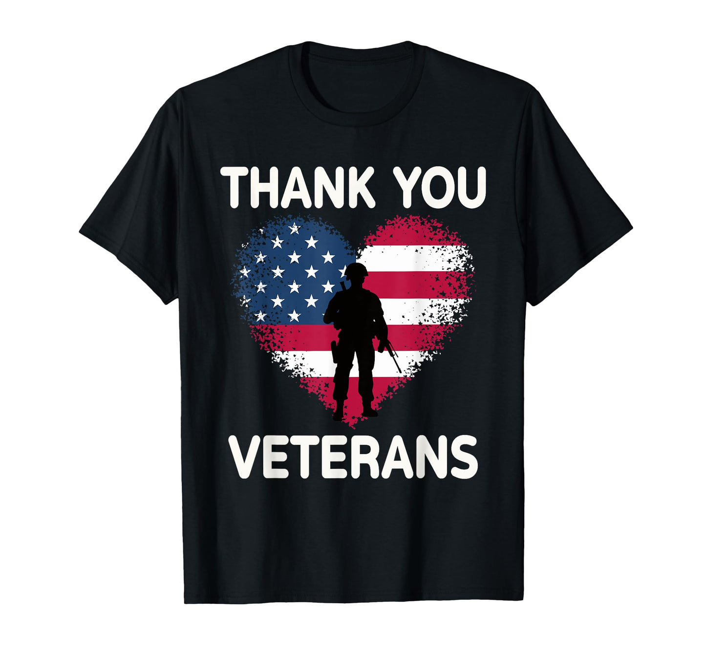 Thank You Veterans Men Women Patriotic American Flag T-Shirt