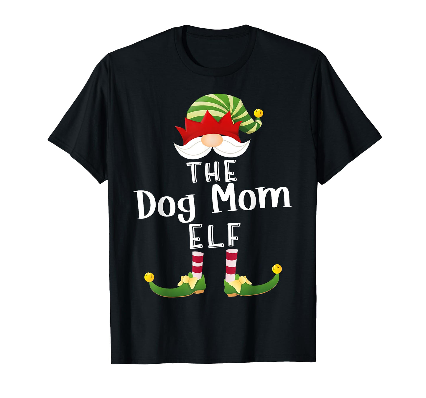 Dog Mom Elf Group Christmas Funny Pajama Party T-Shirt for Men Women