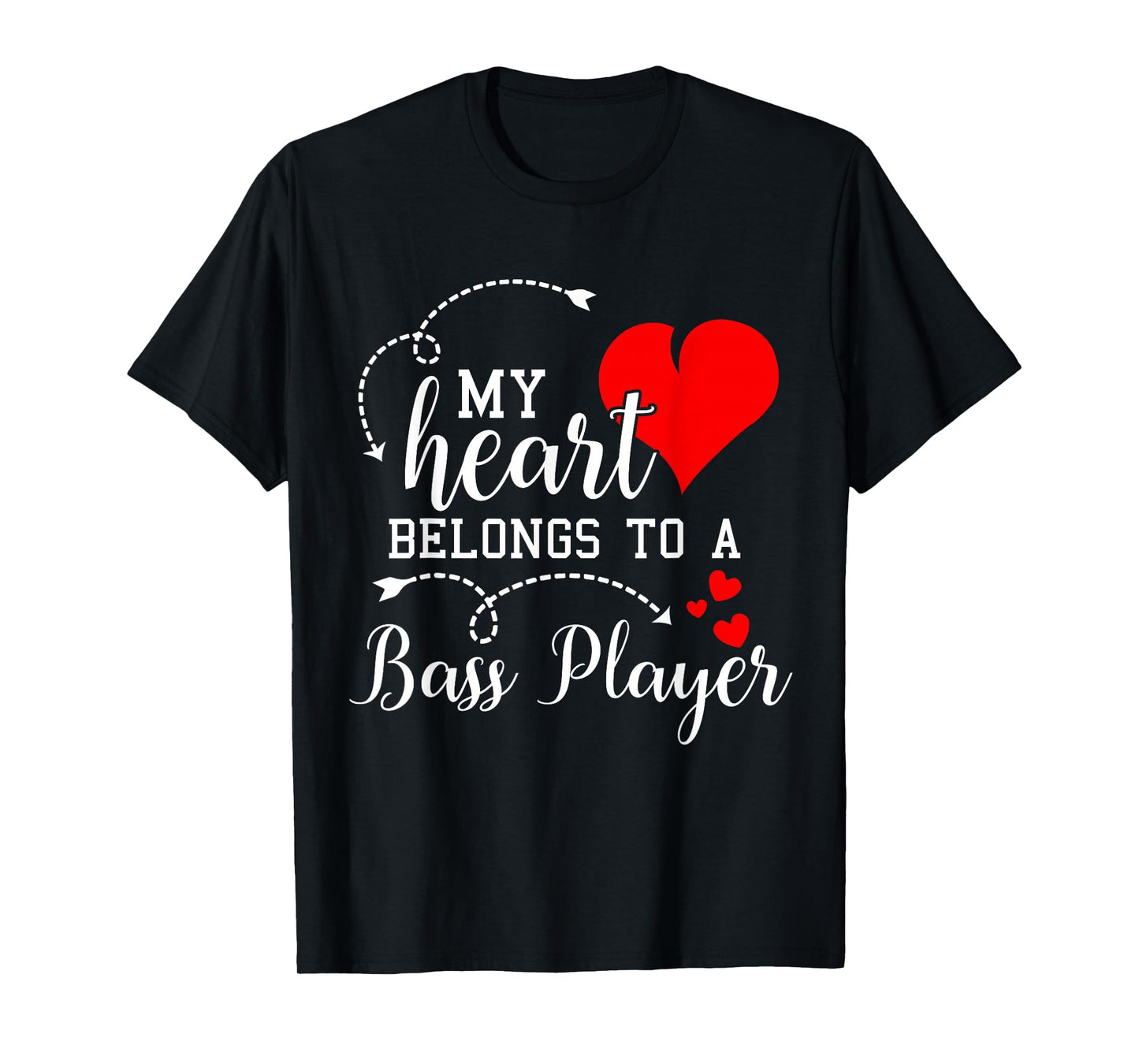 I Love My Bass Player Husband Wife Gifts Valentines Shirt T-Shirt