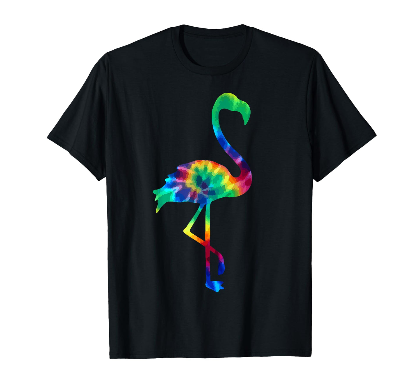 Flamingo Tie Dye Vintage Hippie Flamingo Lover T-Shirt Small